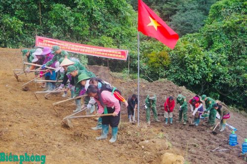 Bộ đội Biên phòng tỉnh Lai Châu hỗ trợ người dân xây dựng vùng rau an toàn
