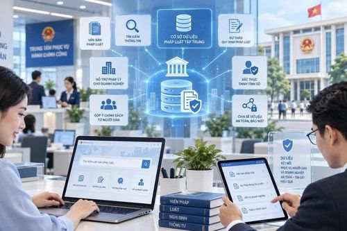 Hoàn thành Kho dữ liệu pháp luật tập trung, tích hợp 100% dữ liệu từ các bộ, ngành vào năm 2030
