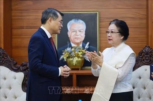 Thủ tướng Lê Minh Hưng thăm gia đình Cố Chủ tịch Quốc hội Lào Xaysomphone Phomvihane