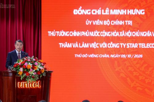 Thủ tướng Lê Minh Hưng đề nghị Unitel tiên phong phát triển kinh tế số, công nghệ mới tại Lào