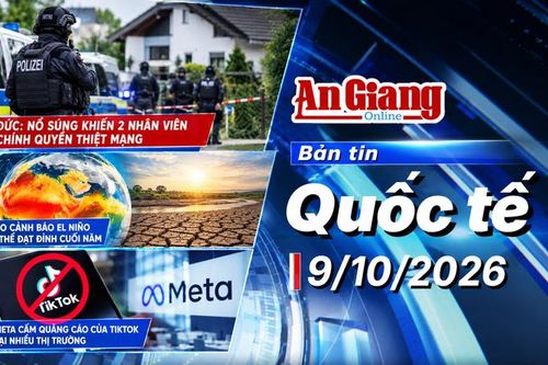 Bản tin quốc tế ngày 9/10: Đức: Nổ súng khiến 2 người thiệt mạng ; El Niño có thể đạt đỉnh vào cuối năm; Meta cấm quảng cáo của TikTok