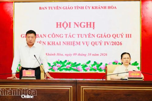 Ban Tuyên giáo Tỉnh ủy Khánh Hòa tổ chức giao ban công tác tuyên giáo quý III