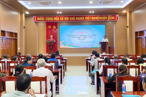 Xã Diên Thọ tập huấn phân loại chất thải rắn sinh hoạt tại nguồn