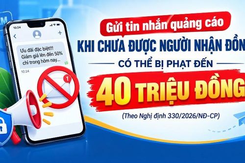 Gửi tin nhắn quảng cáo khi chưa được người nhận đồng ý có thể bị phạt đến 40 triệu đồng