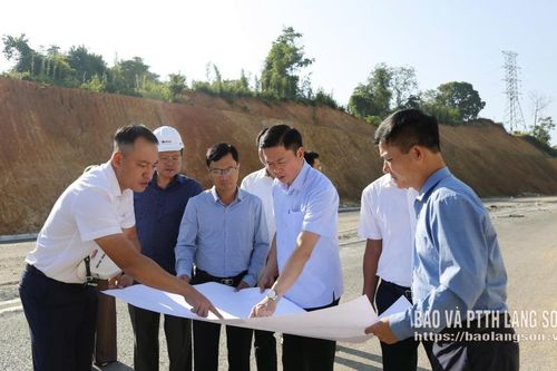Lãnh đạo UBND tỉnh kiểm tra tiến độ Dự án tuyến cao tốc cửa khẩu Hữu Nghị - Chi Lăng