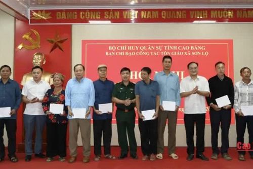 Bộ Chỉ huy Quân sự tỉnh nắm tình hình công tác tôn giáo tại xã Sơn Lộ