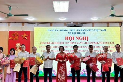 Xã Đại Thanh kiện toàn tổ chức Đảng, sắp xếp các phòng chuyên môn