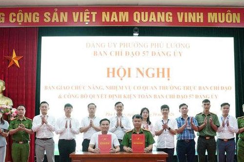 Phường Phú Lương: Chuyển giao cơ quan thường trực Ban Chỉ đạo 57, nâng cao hiệu quả hoạt động
