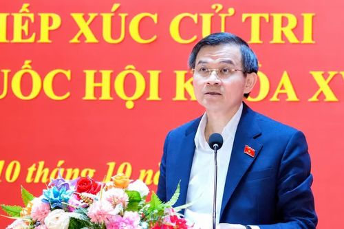 Đồng chí Đoàn Minh Huấn tiếp xúc cử tri xã Hưng Nguyên Nam, Nghệ An