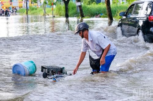 [Ảnh] Khu nam Thành phố Hồ Chí Minh mênh mông nước trong ngày triều cường đạt đỉnh