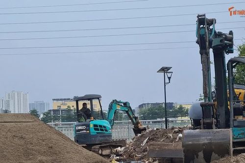 Hà Nội: Cưỡng chế di dời bãi VLXD ô nhiễm ở An Khánh