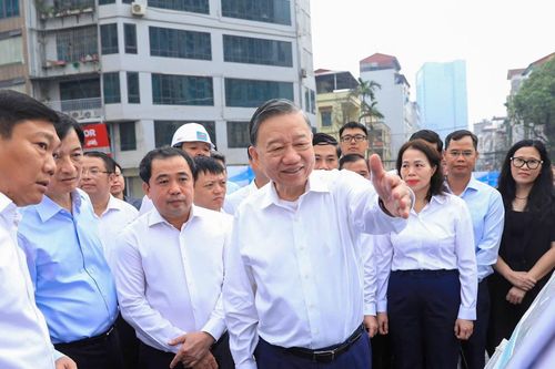 Tổng Bí thư, Chủ tịch nước kiểm tra tiến độ công trình trọng điểm ở Hà Nội