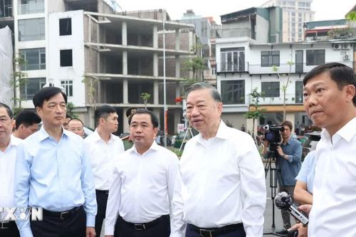 Tổng Bí thư, Chủ tịch nước kiểm tra tiến độ công trình giao thông trọng điểm ở Hà Nội