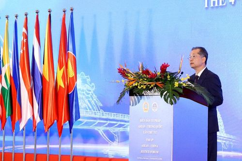 Chánh án Nguyễn Văn Quảng phát biểu khai mạc Diễn đàn Tư pháp ASEAN-Trung Quốc lần thứ tư