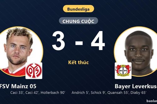 Mainz 05 rượt đuổi bất thành, Bayer Leverkusen vươn lên thứ 6 Bundesliga