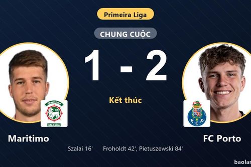 FC Porto ngược dòng hạ Maritimo, giữ vững ngôi đầu Primeira Liga