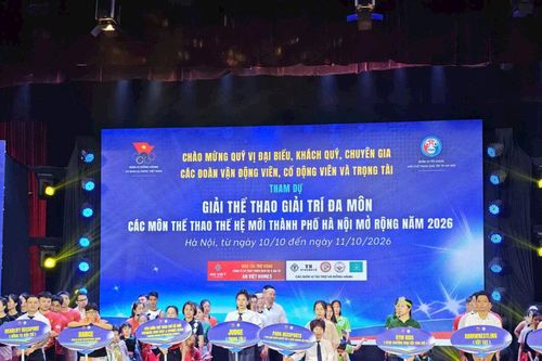 Giải Thể thao giải trí đa môn Hà Nội mở rộng 2026 quy tụ hơn 600 vận động viên tham dự