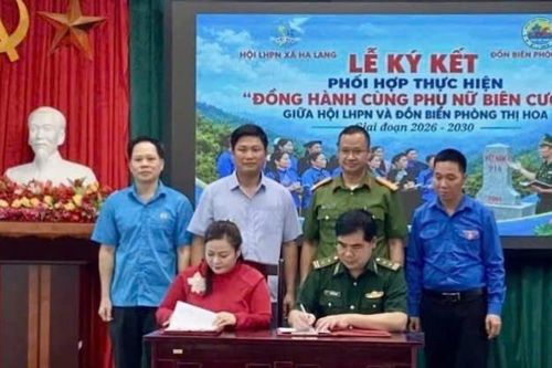Đồn Biên phòng Thị Hoa ký kết 'Đồng hành cùng phụ nữ biên cương'