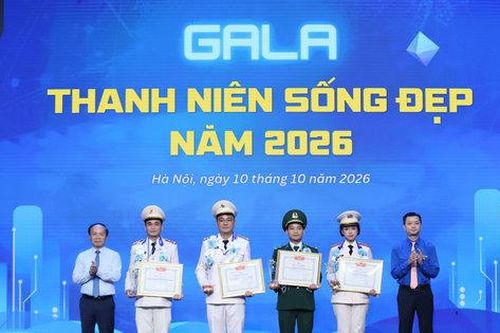 Tôn vinh 15 'Thanh niên sống đẹp' năm 2026