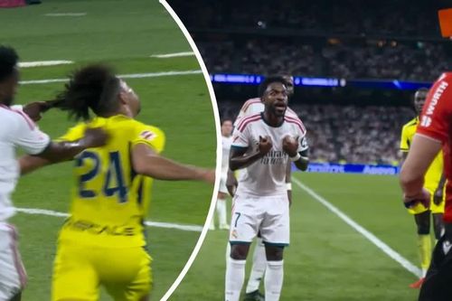 Vinicius lại có drama: Bị tước mất bàn thắng vì giật tóc đối thủ