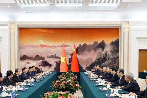 Chủ tịch Quốc hội Trần Thanh Mẫn hội kiến Chủ tịch Chính hiệp toàn quốc Trung Quốc Vương Hộ Ninh