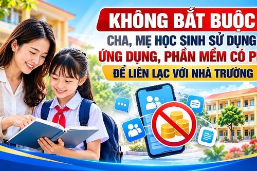 Không bắt buộc cha, mẹ học sinh sử dụng ứng dụng, phần mềm có phí để liên lạc với nhà trường
