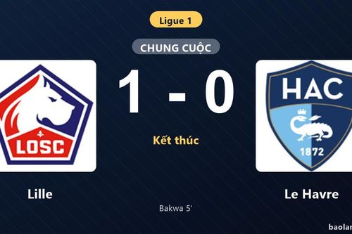 Thống kê trận đấu Lille 1-0 Le Havre: Dilane Bakwa tỏa sáng, Lille giành trọn 3 điểm