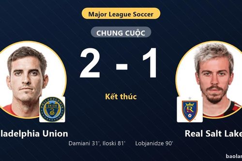 Hạ Real Salt Lake 2-1, Philadelphia Union khiến đối thủ chôn chân ở hạng 11