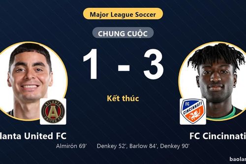 Thắng Atlanta United FC 1-3, FC Cincinnati cải thiện vị trí khiến chủ nhà lún sâu