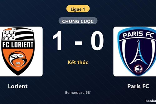 Thống kê trận đấu Lorient 1-0 Paris FC: Gabin Bernardeau tỏa sáng, Lorient giành trọn 3 điểm