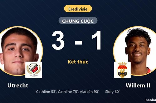 Hạ Willem II, Utrecht vươn lên thứ 15 và khiến đối thủ chìm sâu dưới đáy bảng
