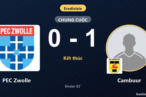Hạ PEC Zwolle 1-0, Cambuur vượt lên đẩy chủ nhà lún sâu nhóm cuối bảng