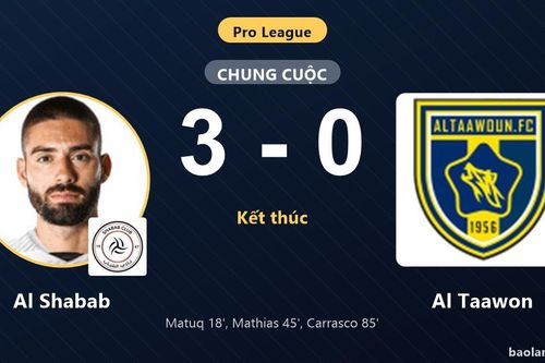 Hạ Al Taawon 3-0, Al Shabab bứt lên và đẩy đối thủ lún sâu nhóm cuối