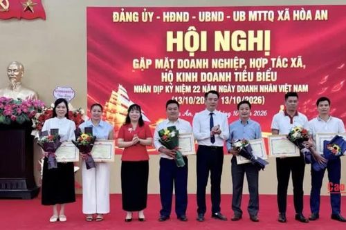 Xã Hòa An gặp mặt doanh nghiệp, hợp tác xã, hộ kinh doanh tiêu biểu