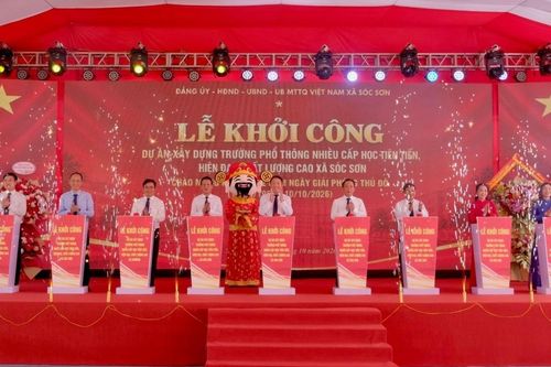 Sóc Sơn khởi công trường học chất lượng cao 678 tỷ đồng