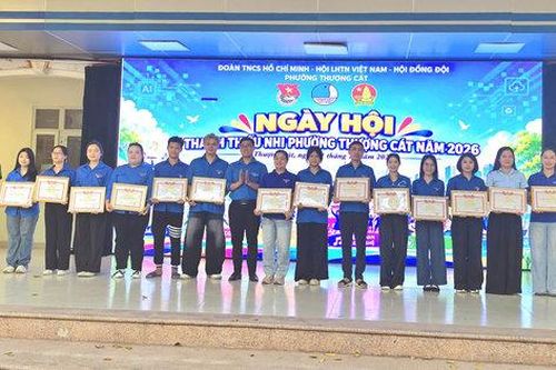 Sôi nổi Ngày hội Thanh thiếu nhi phường Thượng Cát năm 2026