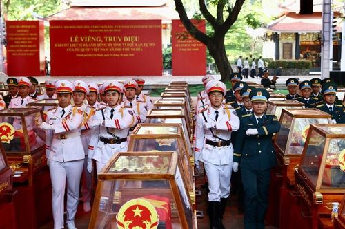 Truyền hình trực tiếp Lễ truy điệu, an táng hài cốt liệt sĩ