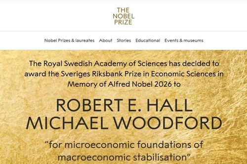 Hai nhà kinh tế học Mỹ nhận Giải thưởng Nobel kinh tế năm 2026
