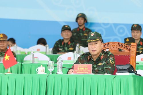 Tổng duyệt Diễn tập chung về phòng thủ dân sự giữa quân đội ba nước Việt Nam-Lào-Campuchia