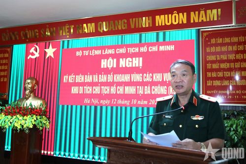 Bộ tư lệnh Lăng Chủ tịch Hồ Chí Minh ký kết biên bản và bản đồ khoanh vùng bảo vệ Khu Di tích K9