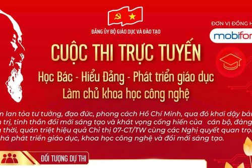 Cuộc thi trực tuyến 'Học Bác - Hiểu Đảng - Phát triển giáo dục - Làm chủ khoa học công nghệ'