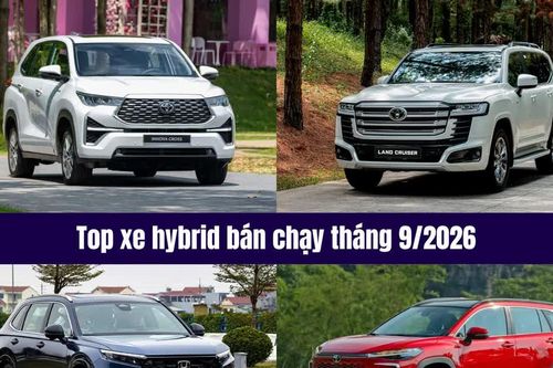 Doanh số 10 mẫu xe hybrid tháng 9/2026: Bất ngờ Toyota Land Cruiser HEV