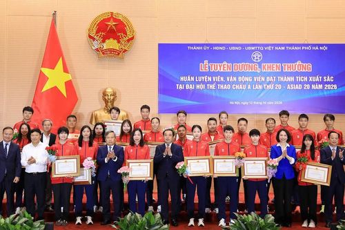 Hà Nội vinh danh huấn luyện viên, vận động viên đạt thành tích xuất sắc tại ASIAD 20