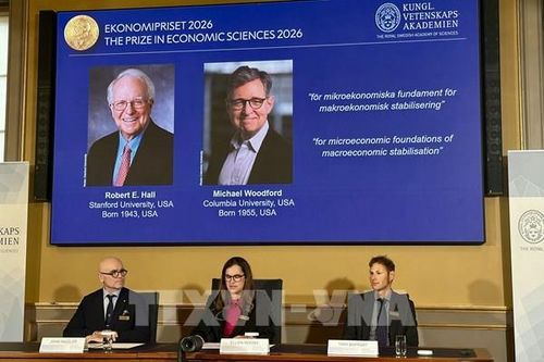 Hai nhà kinh tế học Mỹ đoạt Giải Nobel Kinh tế năm 2026