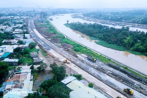 [Chùm ảnh] Toàn cảnh đường ven sông Cái dự kiến “về đích” trong năm 2026