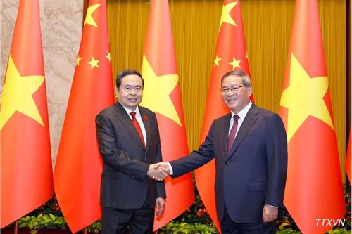 [Ảnh] Chủ tịch Quốc hội Trần Thanh Mẫn hội kiến Thủ tướng Trung Quốc Lý Cường