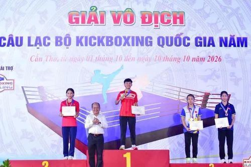 Kickboxing Lào Cai giành 3 huy chương Vàng tại Giải Vô địch câu lạc bộ quốc gia năm 2026