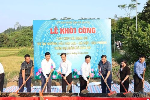 Khởi công 3 khu tái định cư phục vụ Dự án đường sắt Lào Cai - Hà Nội - Hải Phòng