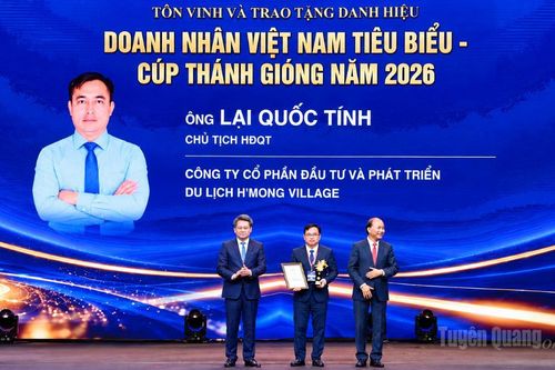 Tuyên Quang có 1 doanh nhân được trao tặng danh hiệu Doanh nhân Việt Nam tiêu biểu