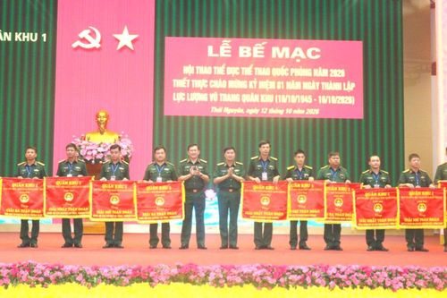 Quân khu 1 bế mạc Hội thao Thể dục thể thao quốc phòng năm 2026